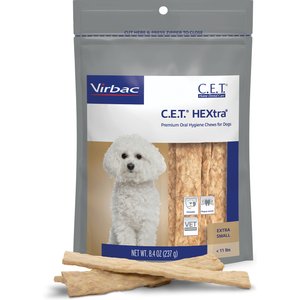 Virbac C.E.T. HEXtra Dental Chews for Dogs, 8.4-oz pouch