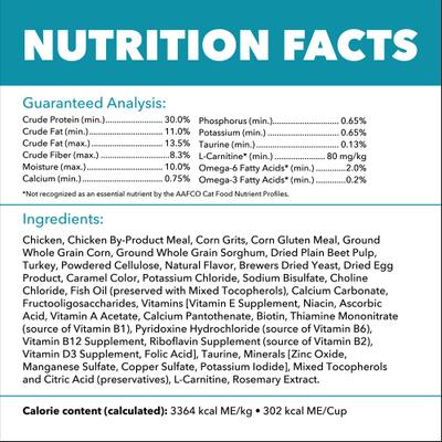 Show full view: Iams Proactive Health Indoor Weight & Hairball Care Chicken & Turkey Recipe Dry Cat Food, 16-lb bag slide 6 of 9