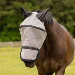 Equinavia Visor Horse Fly Mask with Detachable Nose, Grey, Horse slide 2 of 5