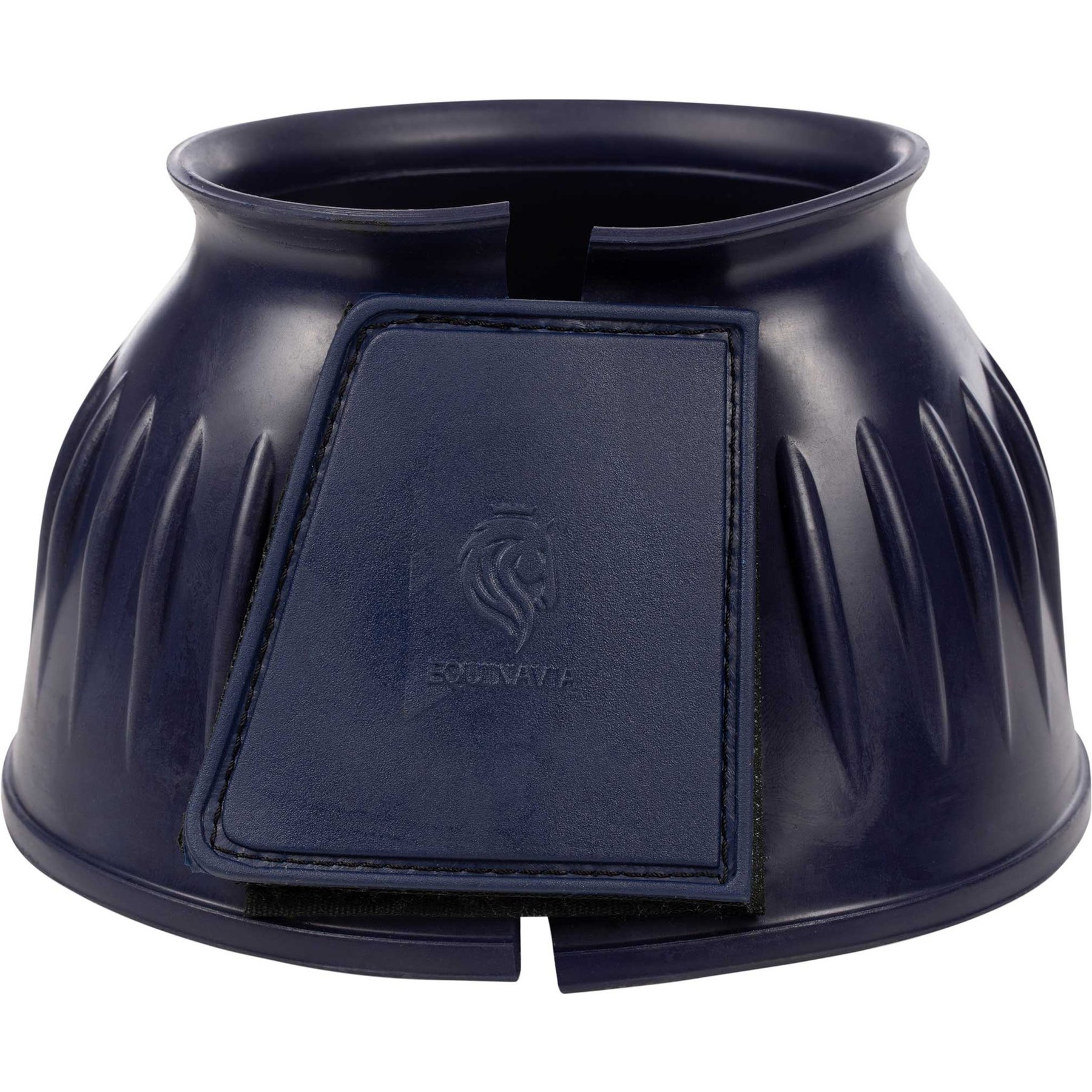 Equinavia Double Lock Rubber Horse Bell Boots, Navy, XX-Large