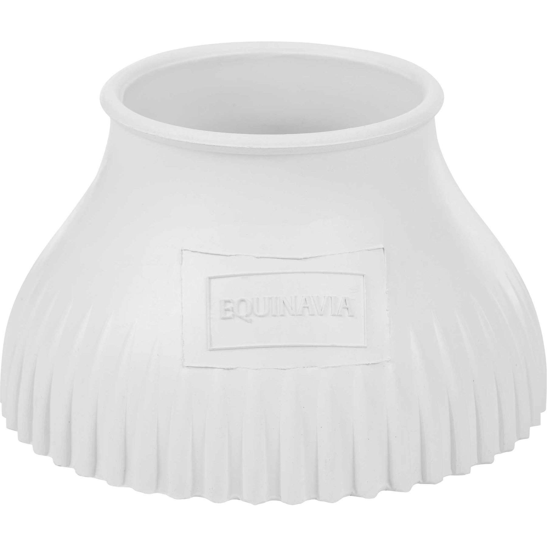 Equinavia Rubber Pull On Horse Bell Boots, White, Small