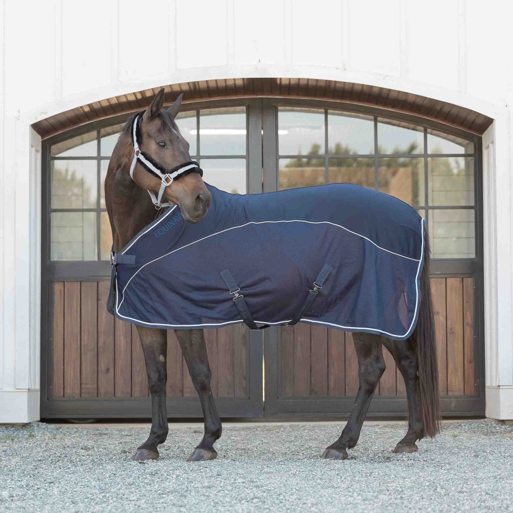 Equinavia Sommer NordicAir Horse Stable Sheet, Navy, 84-in