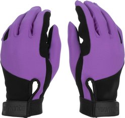 Equinavia Britta Kids Schooling Horse Riding Gloves, Black/Deep Lavender, 3