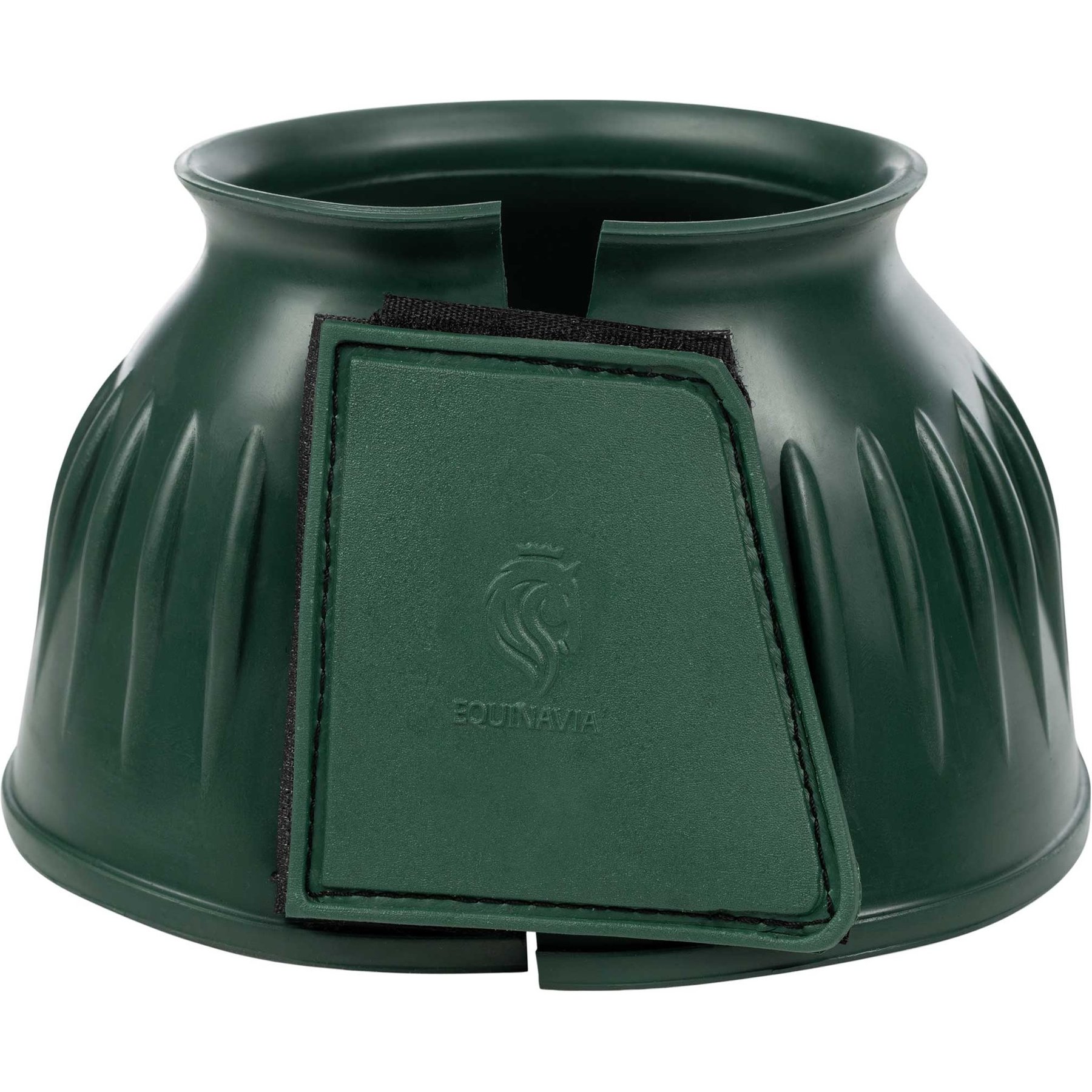 Equinavia Double Lock Rubber Horse Bell Boots, Dark Green, Large