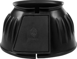 Equinavia Double Lock Rubber Horse Bell Boots, Black, X-Large