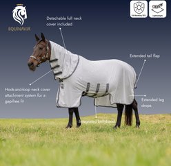 Equinavia Vern Full Protect Horse Fly Sheet, Misty Jade, 78-in slide 2 of 3