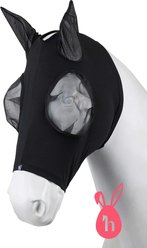 Horze Elastic Zip-Up Horse Fly Mask, Black, Horse