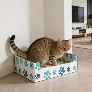 Pet Fit For Life Disposable Cat Litter Box with Scoop, Medium, 3 count