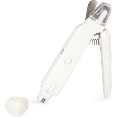 allforpaws allforpaws 2-in-1 Dog Nail Clipper with Grinder, White, 6.9 x 2 x 8.6-in