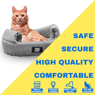 Show full view: Travel Cat The Meowbile Home Convertible Pillow Cat Cave Bed, Heather Grey slide 5 of 8