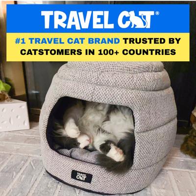 Show full view: Travel Cat The Meowbile Home Convertible Pillow Cat Cave Bed, Heather Grey slide 2 of 8