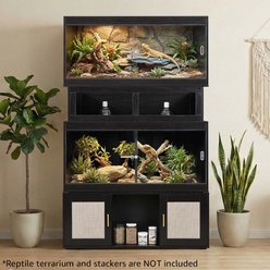 Unipaws Reptile Terrarium Horizontal Stand, Black slide 2 of 7