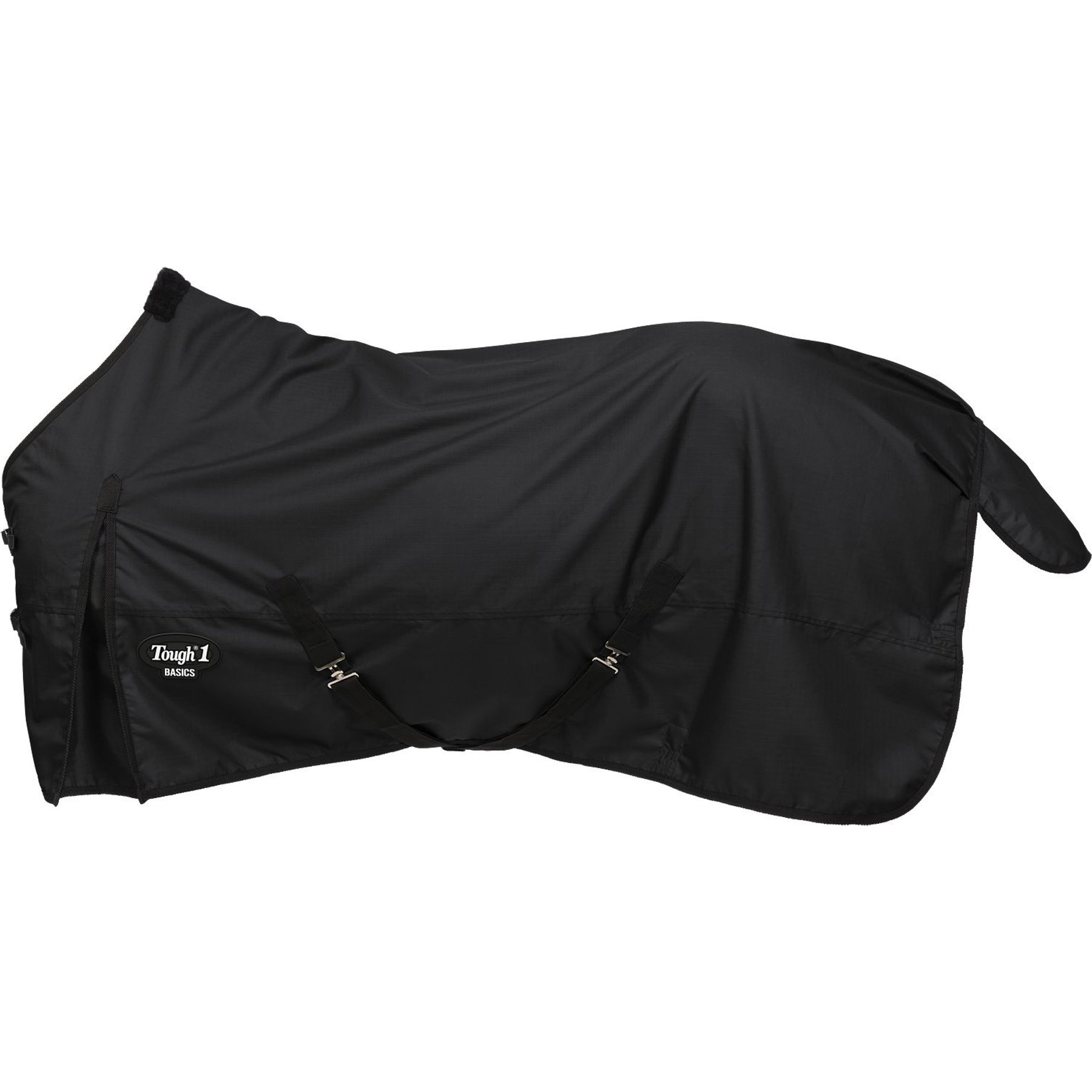 Tough1 Basics 1200D Turnout Horse Sheet, Black, 69-in