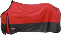 Tough1 420D Closed Front Stable Horse Sheet, Red, 84-in