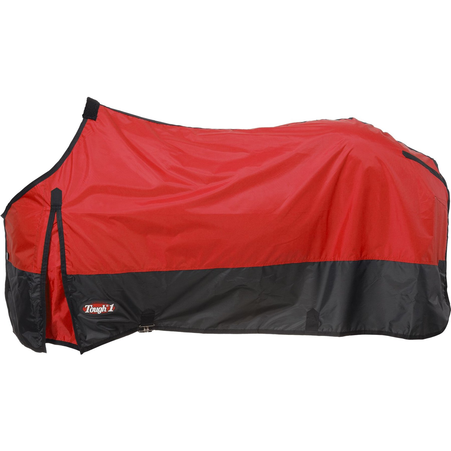 Tough1 420D Closed Front Stable Horse Sheet, Red, 78-in