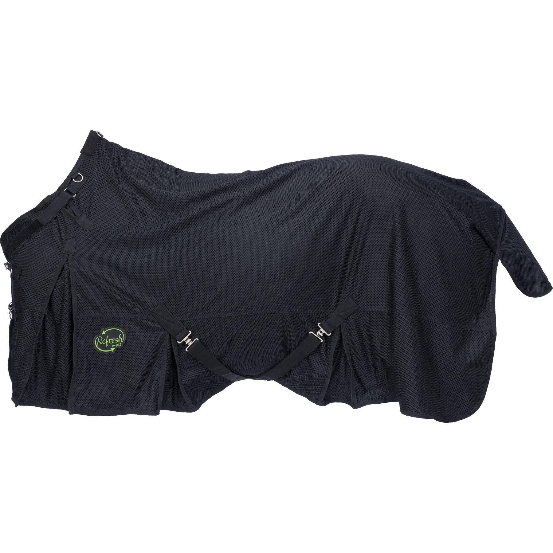 Tough1 Refresh Ceramic-Infused Mesh Horse Sheet, Black, 75-in