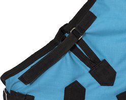 Tough1 1200D Mini Turnout Horse Sheet with Snuggit Neck, Turquoise, 45-in slide 2 of 3
