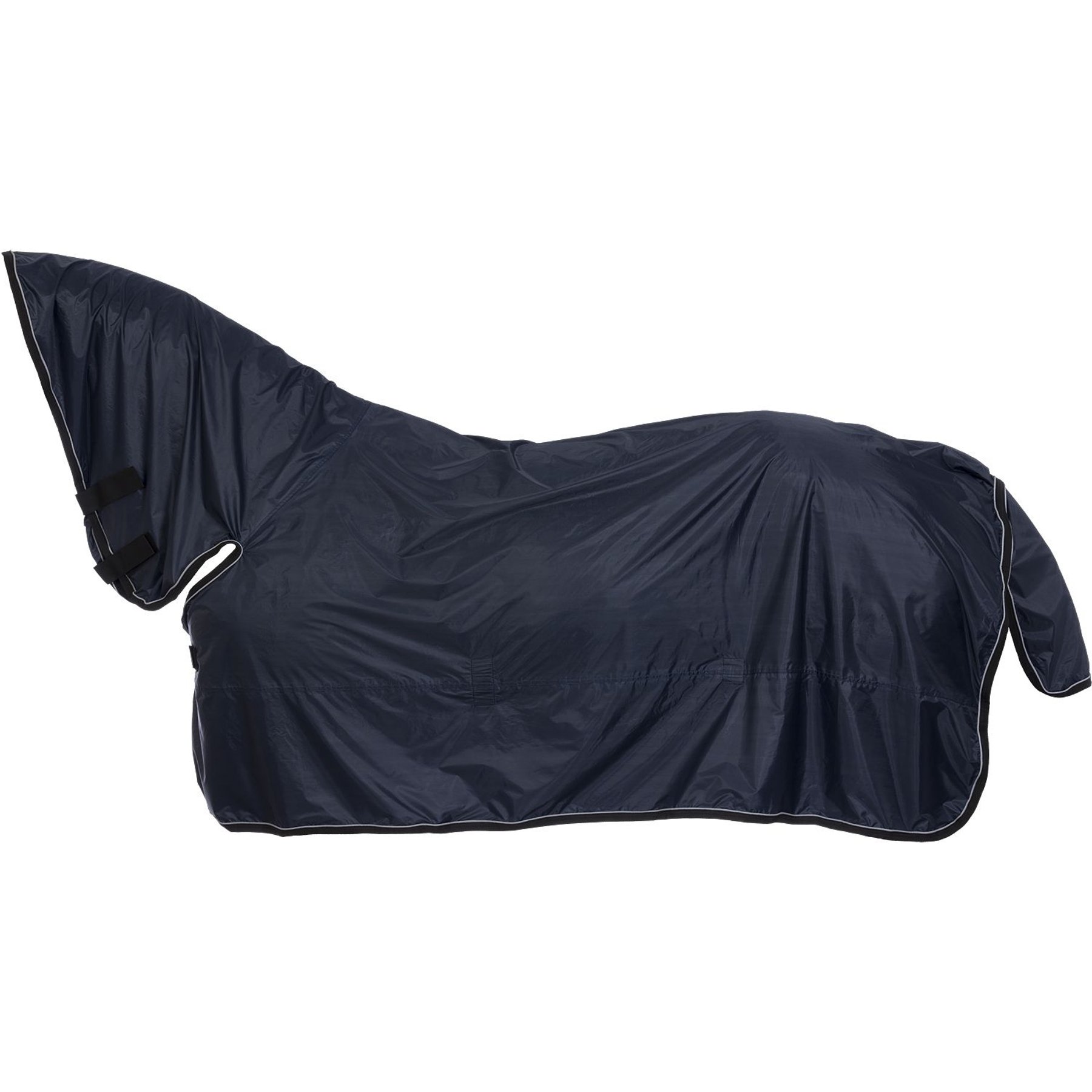 Tough1 Reflective Full Neck Rain Horse Sheet, Navy Blue, 72-in