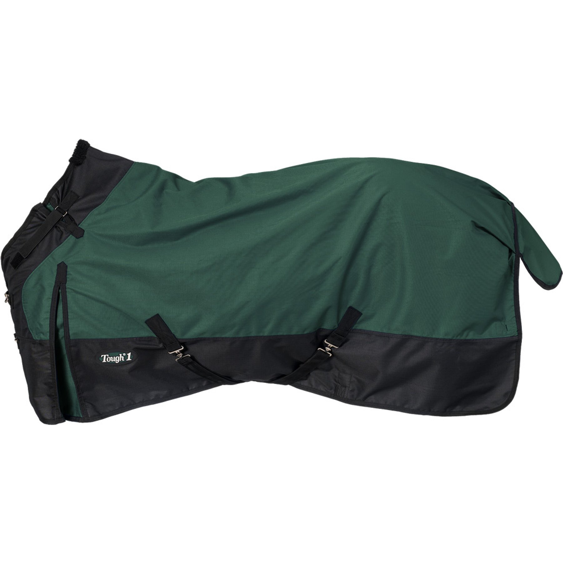 Tough1 1200D Turnout Horse Sheet with Snuggit Neck, Hunter Green, 81-in