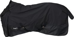 Tough1 1200D Turnout Horse Sheet with Snuggit Neck, Black, 75-in