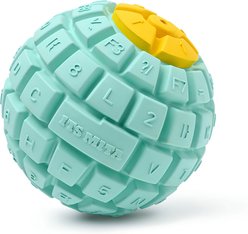 Petopia Squeaky Keyboard Ball Tough Dog Chew Toy, Light green, Large