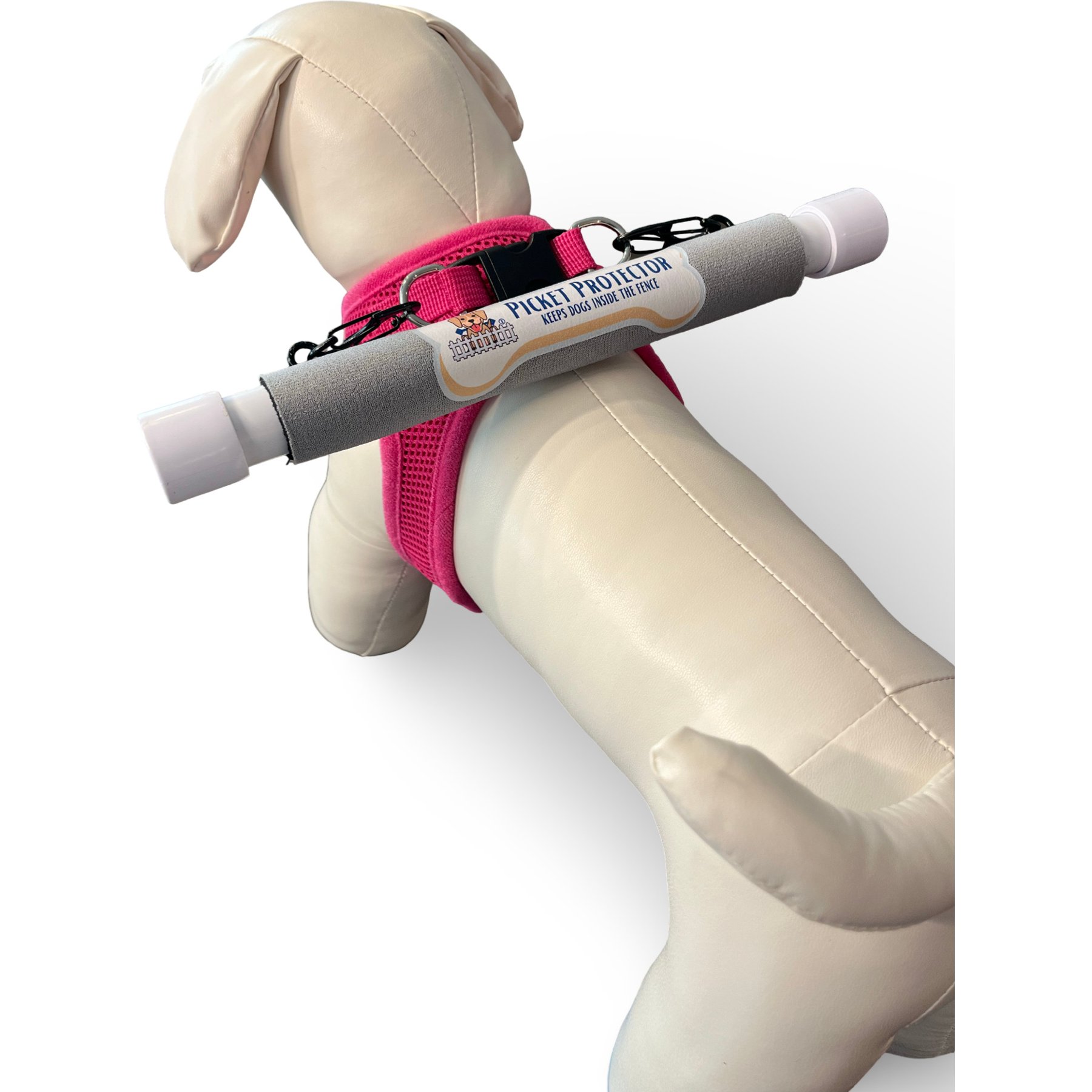 Picket Protector Classic Series Step-In Harness Bundle with X-Large Picket Protector, Fuchsia, XX-Small: 11.5 to 13-in chest