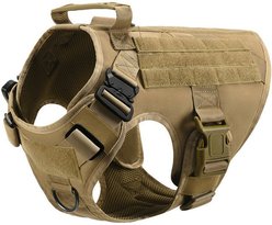NonoPets Versatile Tactical Front Clip Dog & Cat Vest Harness with Easy-Control Handle, Brown, X-Large: 32 to 45-in chest slide 2 of 3