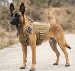 NonoPets Versatile Tactical Front Clip Dog & Cat Vest Harness with Easy-Control Handle, Brown, Medium: 14.2 to 17.3-in chest slide 2 of 3