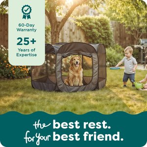 FurHaven Soft-Sided Dog & Cat Playpen, Red & Green, Large