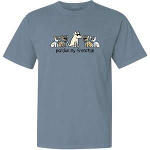 Teddy the Dog Pardon My Frenchie Classic Tee, Bluestone, Small