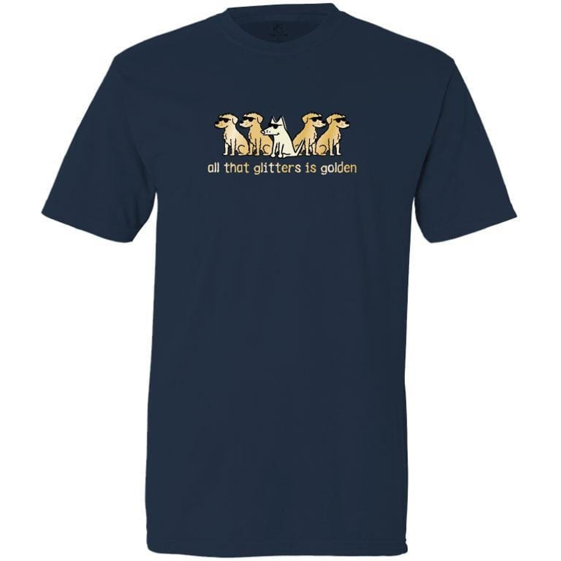 Teddy the Dog All That Glitters is Golden Classic Tee, Midnight Dream, XXX-Large