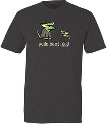 Teddy the Dog Yoda Best Dad Classic Tee, Black, X-Large