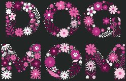 Teddy the Dog Dog Mom Flowers Classic Tee, Black, X-Large slide 2 of 2