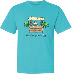 Teddy the Dog Alcohol You Later Classic Tee, Island Blue, XXX-Large