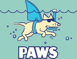 Teddy the Dog PAWS Classic Tee, Chill Blue, Large slide 2 of 2