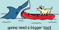 Teddy the Dog Gonna Need a Bigger Boat Classic Tee, Sky Blue, X-Large slide 2 of 2