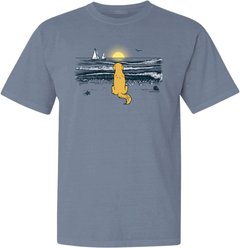 Teddy the Dog Golden Hour Classic Tee, Bluestone, XXX-Large