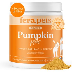 Fera Pets Pumpkin Plus USDA Organic Fiber Support for Dogs & Cats, 8-oz jar