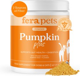 Fera Pets Pumpkin Plus USDA Organic Fiber Support for Dogs & Cats, 8-oz jar