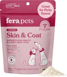 Fera Pets Skin & Coat Goat Milk Topper for Dogs & Cats, 6.34-oz pouch
