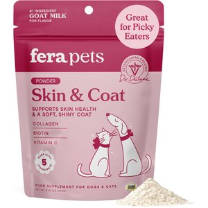 Fera Pets Skin & Coat Goat Milk Topper for Dogs & Cats, 6.34-oz pouch