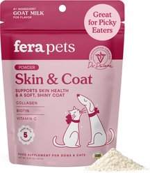 Fera Pets Skin & Coat Goat Milk Topper for Dogs & Cats, 6.34-oz pouch