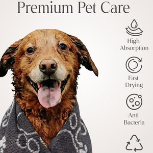 Delilah Home Drytek High Performance Pet Towel, X-Large, Black
