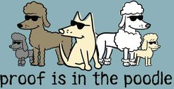 Teddy the Dog Proof is in the Poodle Classic Tee, Blue Breeze, XX-Large slide 2 of 2