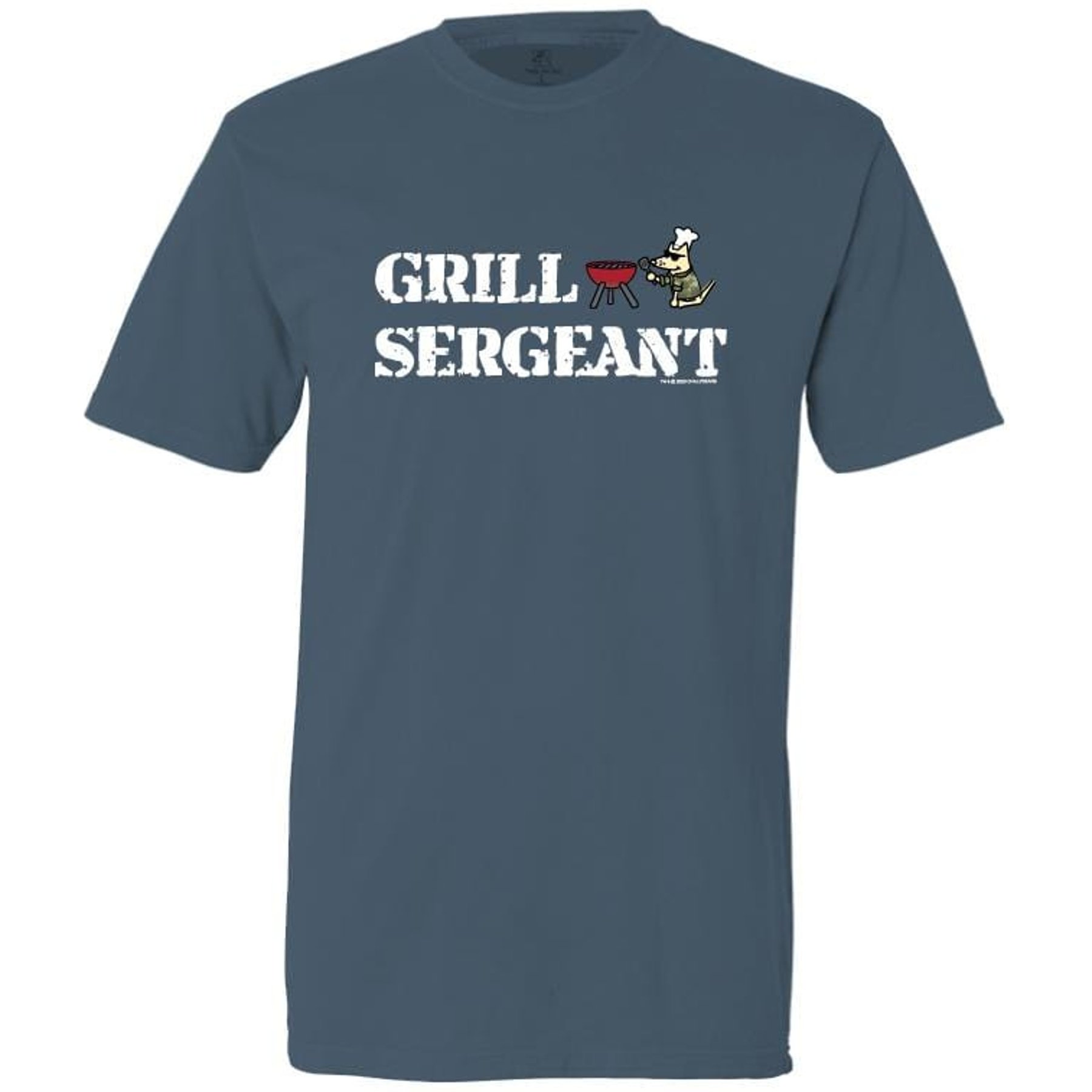 Teddy the Dog Grill Sergeant Classic Tee, Midnight Dream, Small