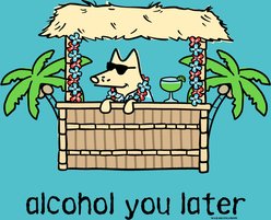 Teddy the Dog Alcohol You Later Classic Tee, Island Blue, XXX-Large slide 2 of 2