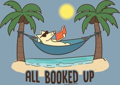 Teddy the Dog All Booked Up Summer Classic Tee, Blue Breeze, XXX-Large slide 2 of 2