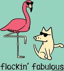 Teddy the Dog Flockin' Fabulous Classic Tee, Reef, Small slide 2 of 2