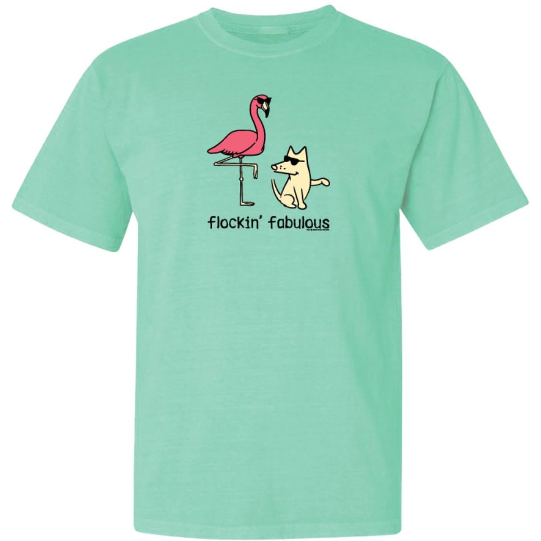 Teddy the Dog Flockin' Fabulous Classic Tee, Reef, XX-Large