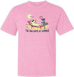 Teddy the Dog The Dog Days of Summer Classic Tee, Sweet Pink, Large
